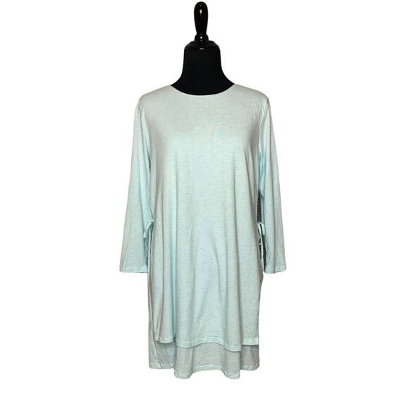 Pure Jill aqua blue 1/3 sleeves overlay mini dress/tunic top size small - Picture 8 of 8